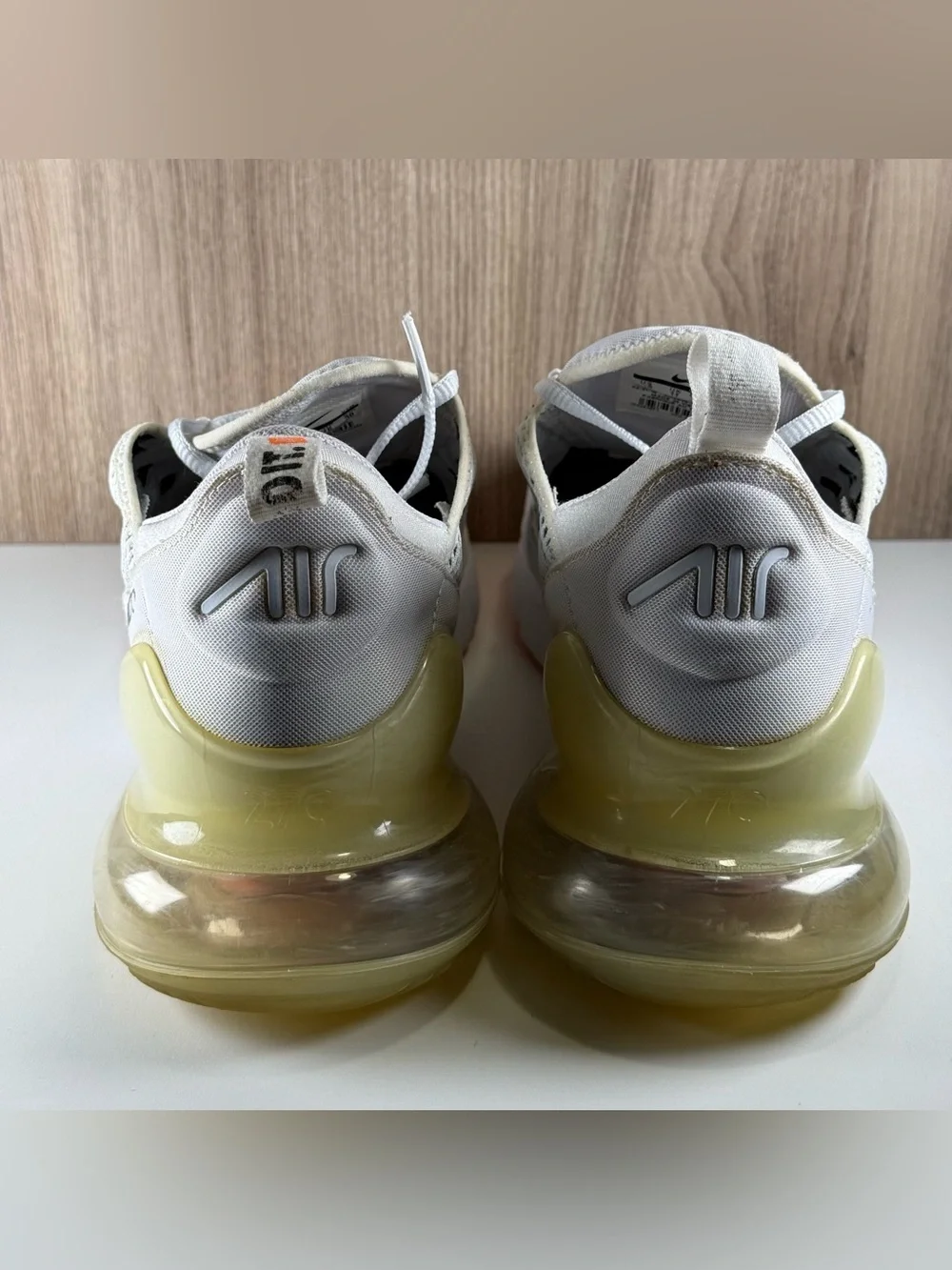 Nike Air Max 270 Just Do It White Total Orange Shoes AH8050-106 Men’s Size 12